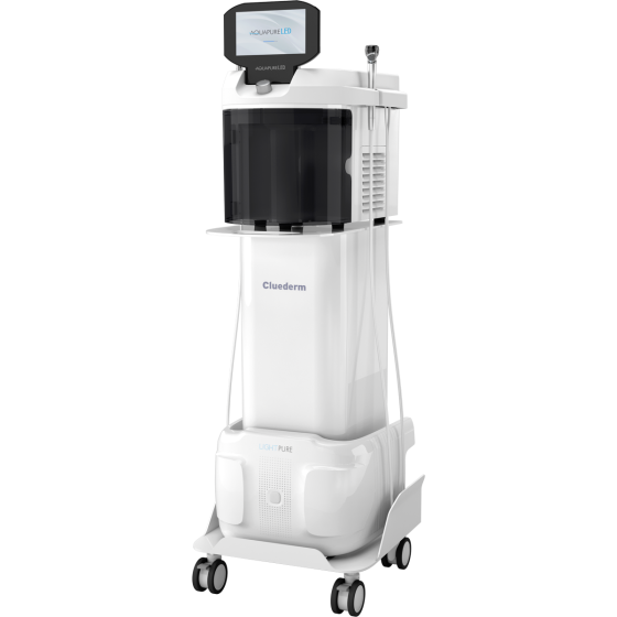 Aquapure LED, plateforme 4-en-1 dermabrasion + infusion + microneedling + LED
