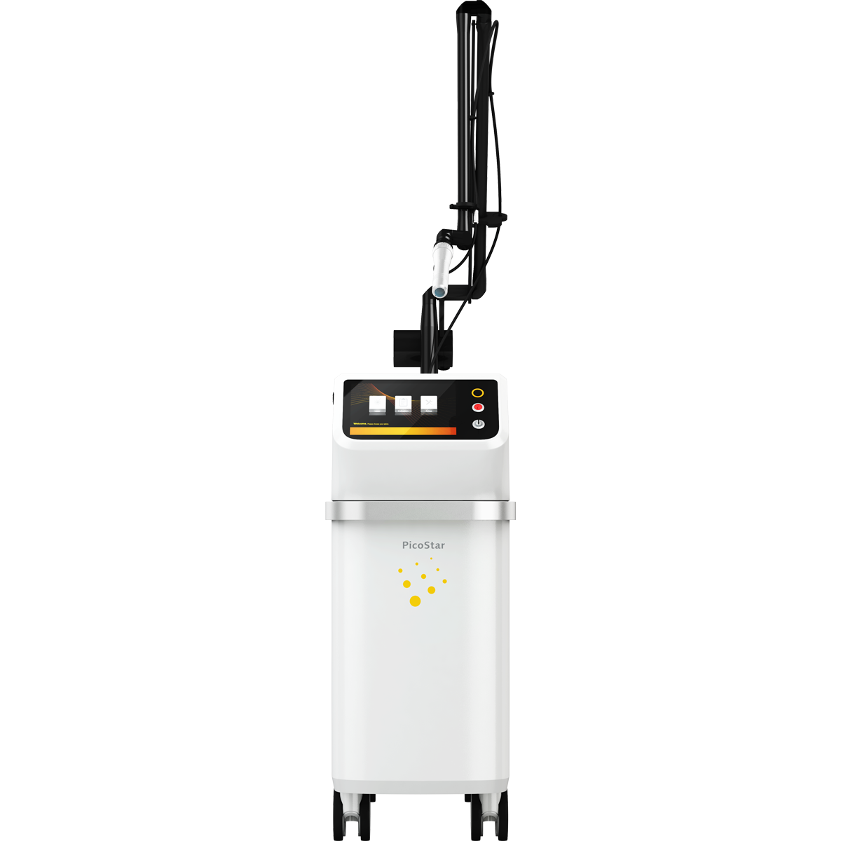 Picostar®, schéma optique Nd:YAG picoseconde 300 ps avec bras articulé 360°